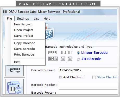 Databar Barcode Creator software