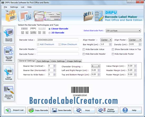 Post Office Barcode Creator 8.3.0.1 full